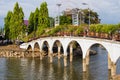 Bridge in Chanthaburi Old Town, Landmark with old building village in Chanthaburi Thailand Royalty Free Stock Photo