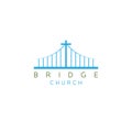 Bridge church religious concept vector design Royalty Free Stock Photo