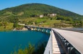 Bridge on the Cingoli lake, Marches Royalty Free Stock Photo