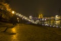 Bridge in the City night Royalty Free Stock Photo