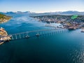 Bridge of city Tromso, Norway Royalty Free Stock Photo