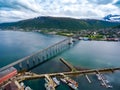 Bridge of city Tromso, Norway Royalty Free Stock Photo