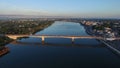 Bridge of the city of Veracruz seen from a dron