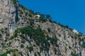 A bridge on the cliff on Capri island in Italy.