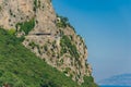 A bridge on the cliff on Capri island in Italy.