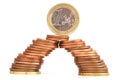 Bridge of coins Royalty Free Stock Photo