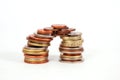 Bridge of coins Royalty Free Stock Photo