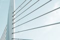 Bridge column. Abstract modern construction background. Abstract lines on the bridge. Modern architecture. Royalty Free Stock Photo