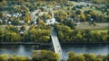 Bridge on Connecticut river in Sunderland Royalty Free Stock Photo