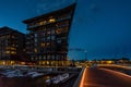 Bridge connecting Aker Brygge waterfront with Tjuvholmen neighborhood in Oslo, Norway Royalty Free Stock Photo