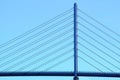 Bridge Construction with Pylon Royalty Free Stock Photo
