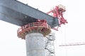 Bridge construction site in NRW in Bestwig. Royalty Free Stock Photo