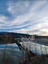 Bridge crossing dam in Pravets located in Bulgaria