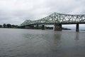 Bridge crossing the Ohio River Royalty Free Stock Photo