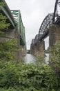 Two bridges side by side Royalty Free Stock Photo