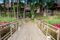 Bridge decorated for wedding Royalty Free Stock Photo