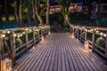 Bridge decorated for wedding Royalty Free Stock Photo