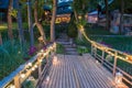 Bridge decorated for wedding Royalty Free Stock Photo