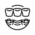 bridge dental procedure line icon vector illustration