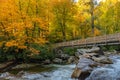 Bridge Disappears Into Bright Fall Colors