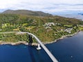 Bridge drone view in Norway