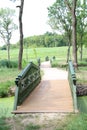 Bridge in English garden of Classicist manor house in DÃÂ©g Royalty Free Stock Photo