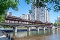 An ancient architectural bridge with ethnic characteristics in Duyun, Guizhou, China Royalty Free Stock Photo