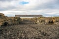 Bridge between Europe and North America continents in Reykjanes, Iceland