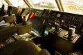 The bridge on a fast ferry in the caribbean