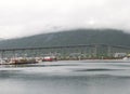 Bridge through fjord in Tromso Royalty Free Stock Photo