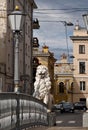 Bridge of Four Lions in Saint-Petersburg