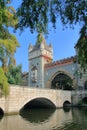 Bridge in front of the castle Vaidahunyad in Budapest.