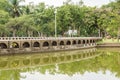 Bridge in garden Jatujak park Royalty Free Stock Photo