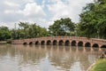 Bridge in garden Jatujak park Royalty Free Stock Photo