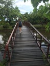 Bridge of a garden of Thailand Royalty Free Stock Photo