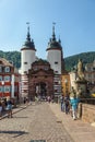 Bridge gate to the Old Bridge in Heidelberg