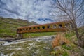 Bridge in Georgia made of Abandoned Train Car Royalty Free Stock Photo