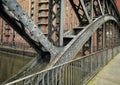 Bridge, Germany city Hamburg, the Speicherstadt Royalty Free Stock Photo