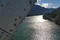 Bridge of the gods and the columbia river Royalty Free Stock Photo