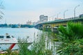 The bridge through the greenery, Giza, Egypt