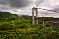 Bridge in Hadanotokawa Park on Overcast Day, Hadano, Kangawa, Japan