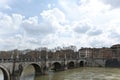 The Bridge of Hadrian across The Tibre. Royalty Free Stock Photo