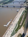 Bridge has seen from Gateway Arch top ST Louis Royalty Free Stock Photo