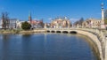 Bridge and historic buildings in the center of Schwerin