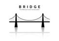 Bridge icon. Bridge architecture and constructions. Modern building connection. Vector illustration