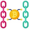 Bridge icon, Bitcoin related vector illustration Royalty Free Stock Photo