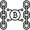 Bridge icon, Bitcoin related vector illustration Royalty Free Stock Photo