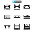 Bridge icon or logo isolated sign symbol vector illustration Royalty Free Stock Photo