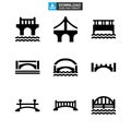 Bridge icon or logo isolated sign symbol vector illustration Royalty Free Stock Photo