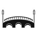 Bridge icon, simple style Royalty Free Stock Photo